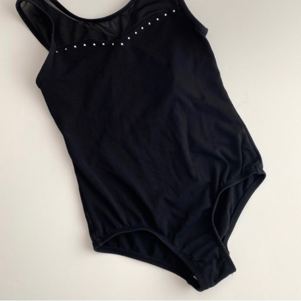 (2/$8) Girls black leotard